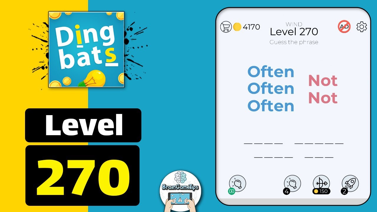 Dingbats - Word Games & Trivia - Level 270 Often Not Answer