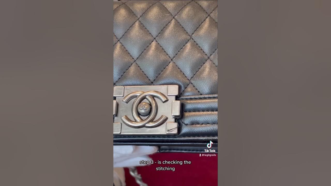How to spot a fake Chanel caviar wallet 