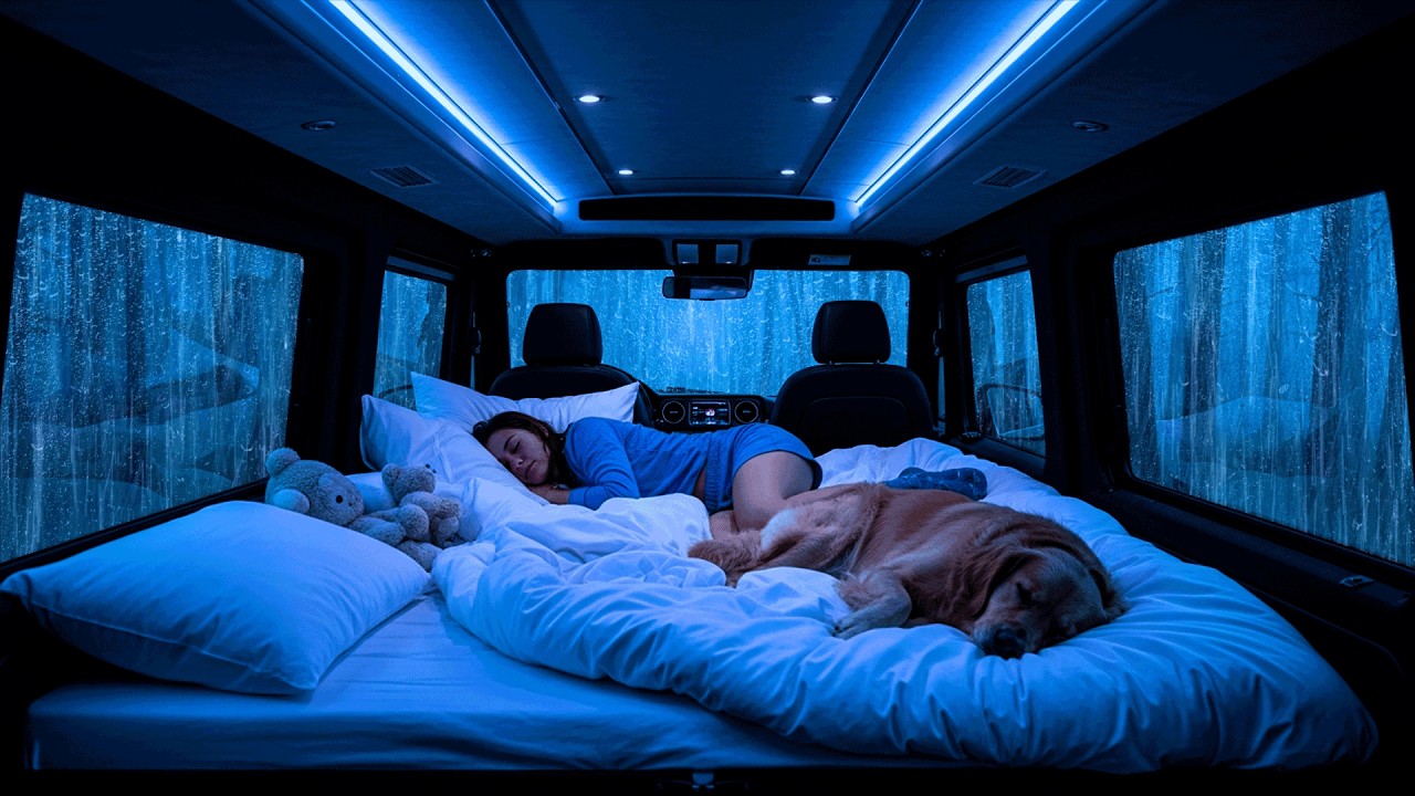 Adormeça Rapidamente Esta Noite/Som de Chuva na Janela com Trovões para Dormir e Relaxar aNoite Toda