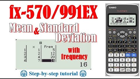 Mean and standard deviation for ungrouped data (fx-570/991EX)