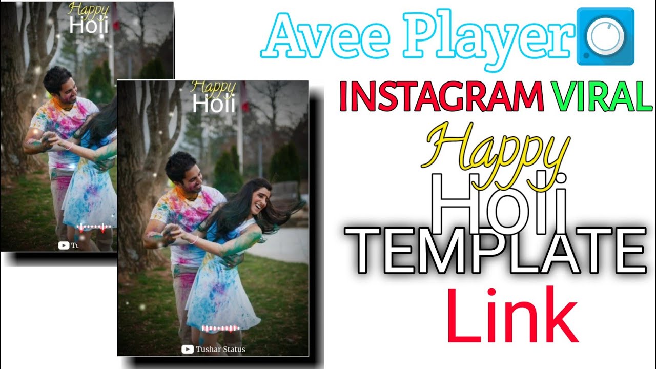Holi Avee Player Template 2021 | Holi avee player template | Happy holi avee player template