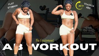 20 MIN AT-HOME AB WORKOUT WITH NO EQUIPMENT FOR VISIBLE ABS AND A FLAT STOMACH | FOLLOW ALONG
