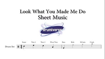 Look What You Made Me Do by Taylor Swift - Drum Score (Request #16)