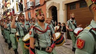 La legión en Cabra (Córdoba) acompañando a la Virgen de la Soledad