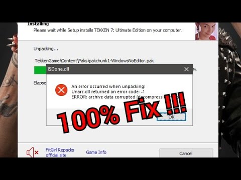 Unarc.dll returned an error code: -1 Fix in 2 minutes ! Tekken 7 installation Error !