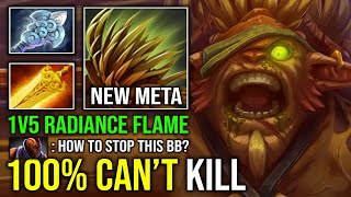 1v5 NEW META Wind Waker + Radiance Flame Cloak Unlimited Burn DPS Unkillable Bristleback Dota 2