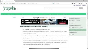 Explain the request flow and its lifecycle in Spring MVC. | javapedia.net