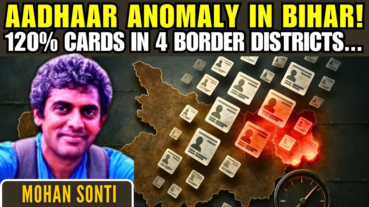 Aadhaar Anomaly in Bihar! 120% cards in 4 border districts... What about WB?