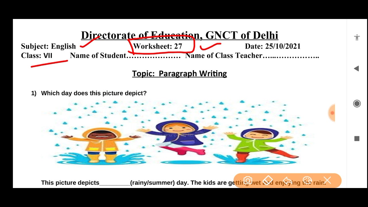English Worksheet 27 Class 7 25 10 21 Worksheet 27 English Class7 