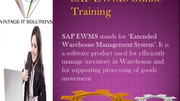 SAP EWM Training Material video