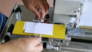 ampoule bottles labeling machine flag type labels applicator folding labeller
