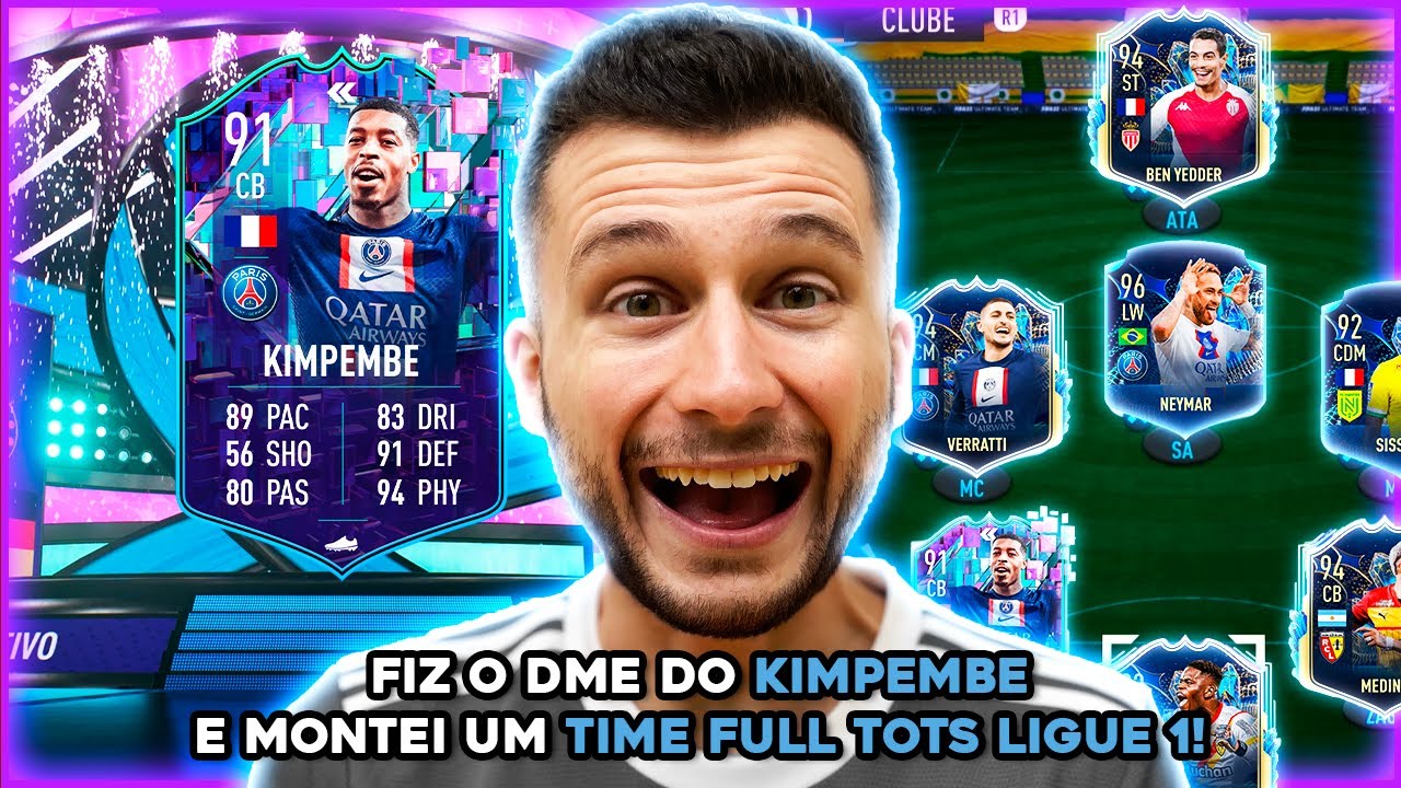 TESTEI O KIMPEMBE E MONTEI UM TIME FULL TOTS DA LIGUE ONE EM VOLTA DELE! FIFA 23 - UT