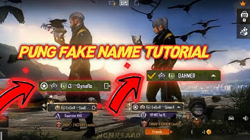How To Change Name in Lobby Video | Pubg fake name tutorial 😱