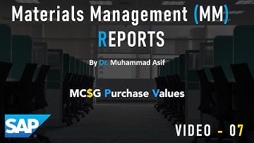 Reports in MM | MC$G Purchase Values | Video - 07 | #sap #latest #viral #trending #top