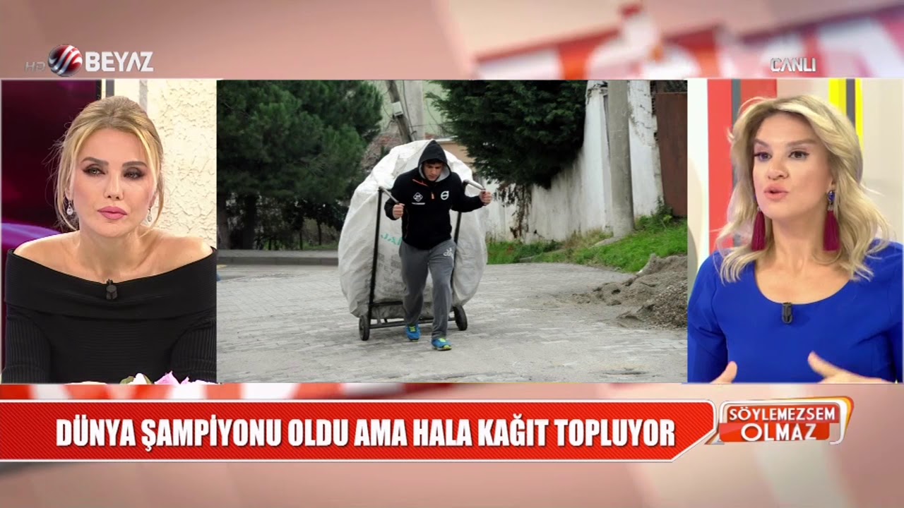Demet Akalından kağıt toplayan şampiyona destek Demet Akalından kağıt toplayan şampiyona destek