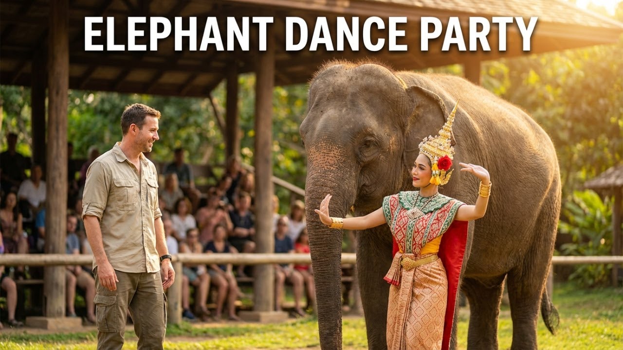 Слоновий заповедник Паттайи | Невероятные танцоры