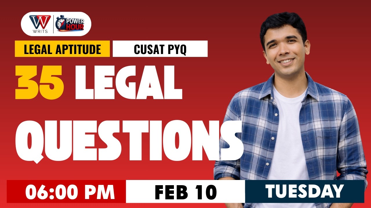 CUSAT 2026 | LEGAL - 35 LEGAL QUESTIONS | IMPORTANT MCQS | KLEE | CUSAT 2026 | LIVE #45