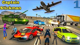 Stickman Captain America Rope Hero Gangster City Stimulator #1 screenshot 1