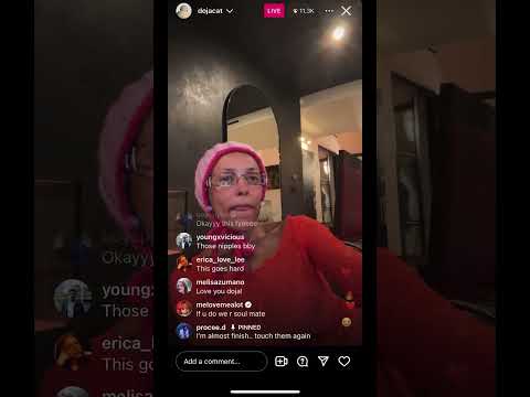 Doja Cat Finds A Beat She Loves On Instagram Live While Wearing A See Through Lace Shirt #dojacat 🔥