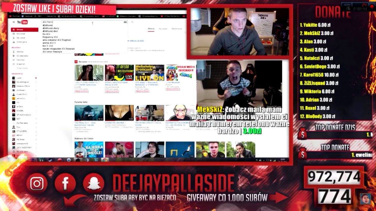 [SHOT] DeeJayPallaside wchodzi na kanał 404franki xDDDD