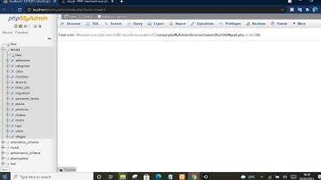 fatal error maximum execution time 300 second php myadmin