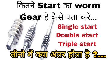 Single Start,Double Start And Triple start worm gear | Types of Worm gear