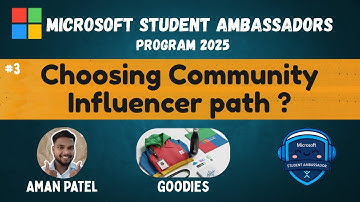 Community Influencer Path | Microsoft Ambassador Program |  Step by Step | By Aman Patel MSA 2025