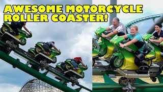 Awesome Motorcycle Themed Roller Coaster! Toverland Netherlands Onride 4K POV