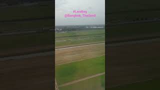 Flight landing at Bangkok Thailand, Suvarnabhoomi Airport