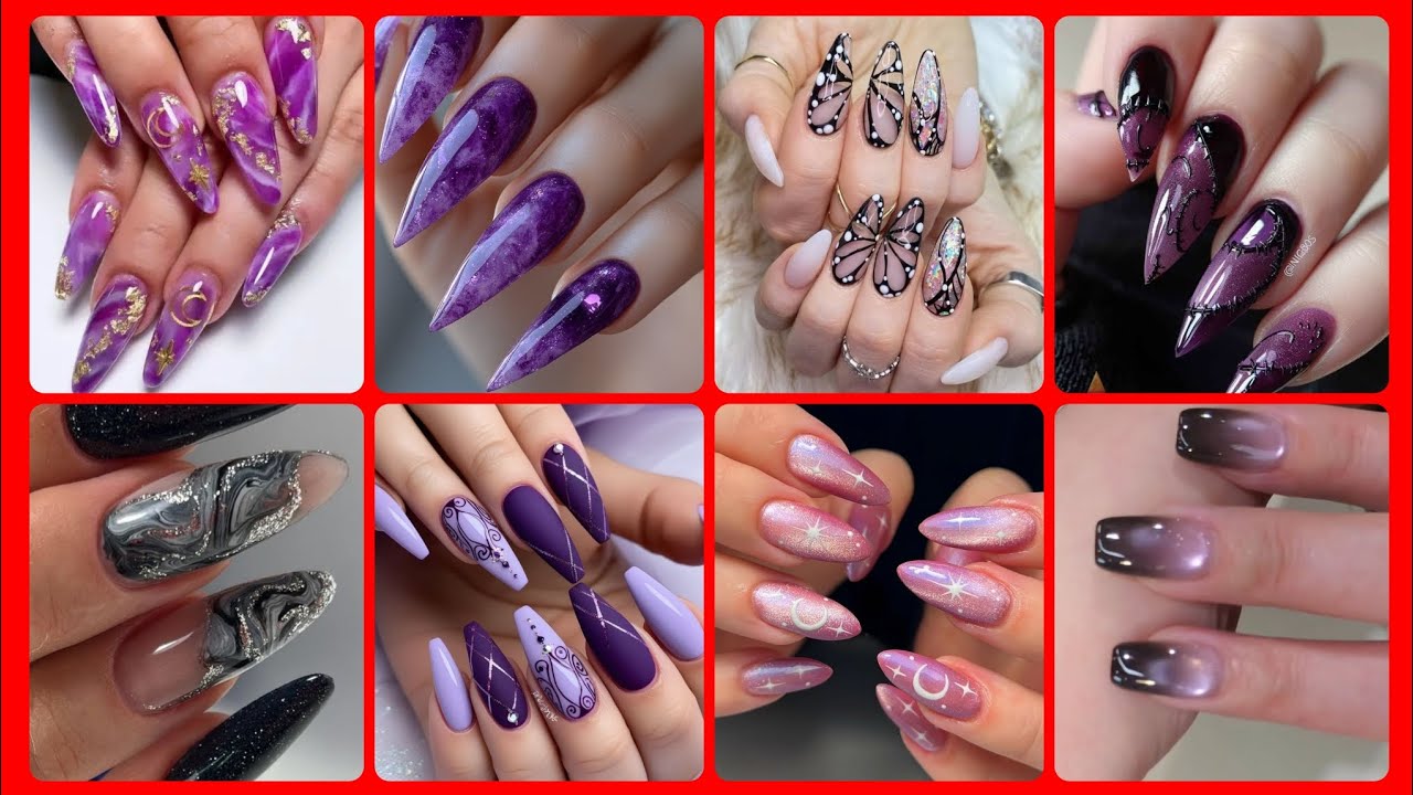 Amazing stylish modern nail art - floral vintage style nail art