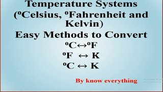 This video includes topics: temperature systems celsius scale (⁰c)
kelvin (k) fahrenheit (⁰f) the fundamental difference between these
temperatur...