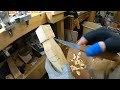 Blocking a carving with gouges and hand tools/no bandsaw used!