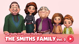 3D Characters of Cartoon-Style - The Smiths Family Vol.3 by Junaid Miran | Character Creator