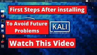 First Steps After Installing Kali Linux | Kali Linux Install Karne bad sbse pehle ye kare