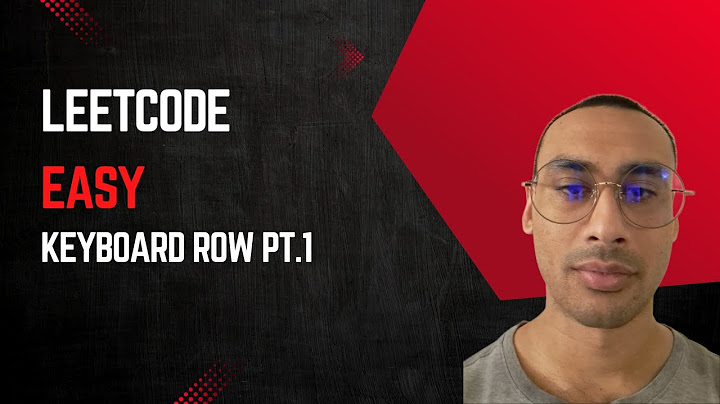 Leetcode Easy - Keyboard Row Pt.1