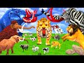 3 Giant Elephant Cow Vs Hybrid Elephant Zebra Vs 5 Giant Lion Tiger Vs Bulls Saved By Woolly Mammoth