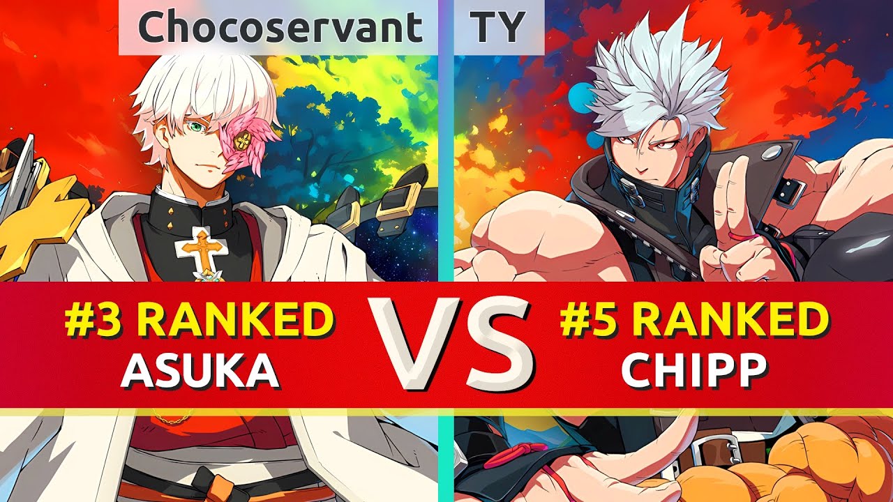 GGST ▰ Chocoservant (#3 Ranked Asuka) vs TY (#5 Ranked Chipp). High Level Gameplay