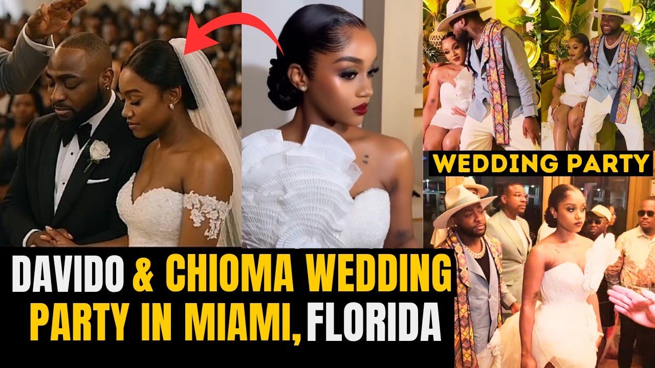 DAVIDO AND CHIOMA WHITE WEDDING PARTY IN MIAMI, FLORIDA, USA🇺🇸 