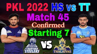 Pro Kabaddi 2022 | Tamil Thalaivas vs Haryana Steelers | Match Details & Both Teams Starting 7 screenshot 4