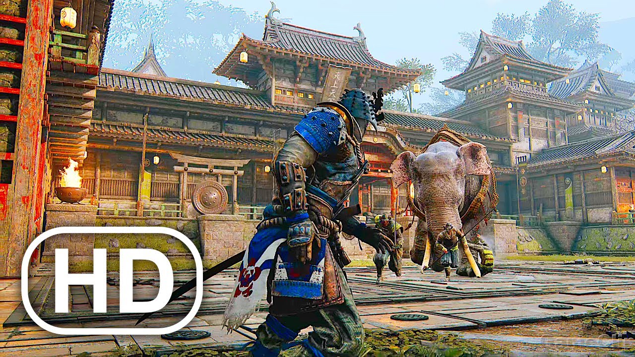 SAMURAI Vs GIANT ELEPHANT Fight Scene 4K ULTRA HD (2021) For Honor Cinematic