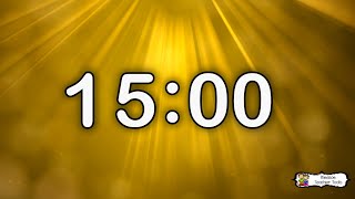 15 Minute Timer ☀️ | No Background Music | Golden Rays Aesthetic Sunbeam Classroom Countdown⏱️