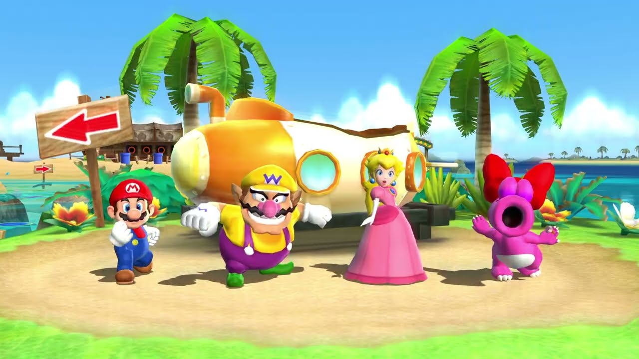 マリオパーティ9 - Blooper Beach (Master com) Mario, Wario, Peach