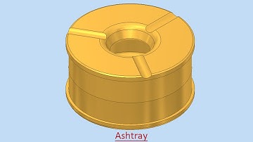 Ashtray (Video Tutorial) Autodesk Inventor