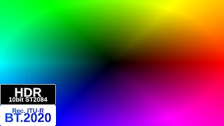 10bit, HDR, BT 2020, all colors, r=Value, theta=Hue, t=Saturation