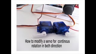 How to convert/modify a Servo Motor for Continuous Rotation in both direction using Arduino