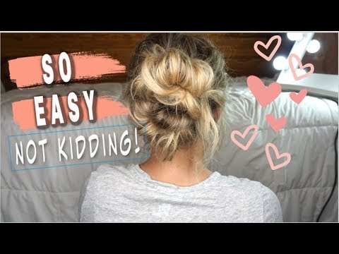 HOW TO: SIMPLE BOHO UPDO BUN - EASY HAIRSTYLE FOR SHORT, MEDIUM, OR LONG HAIR