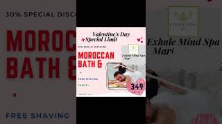 Valentine's Day Special Offer - Massage and Moroccan Bath only 349aed - Exhale Mind Spa Marina Dubai