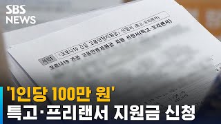 &#39;1인당 100만 원&#39; 특고 · 프리랜서 지원금 신청 시작 / SBS