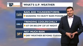 My UP Weather: Cooler temperatures returning Tuesday behind rain and thunderstorms (May 18, 2026)