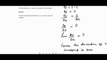 The Proof of the Derivative of a Constant is Zero